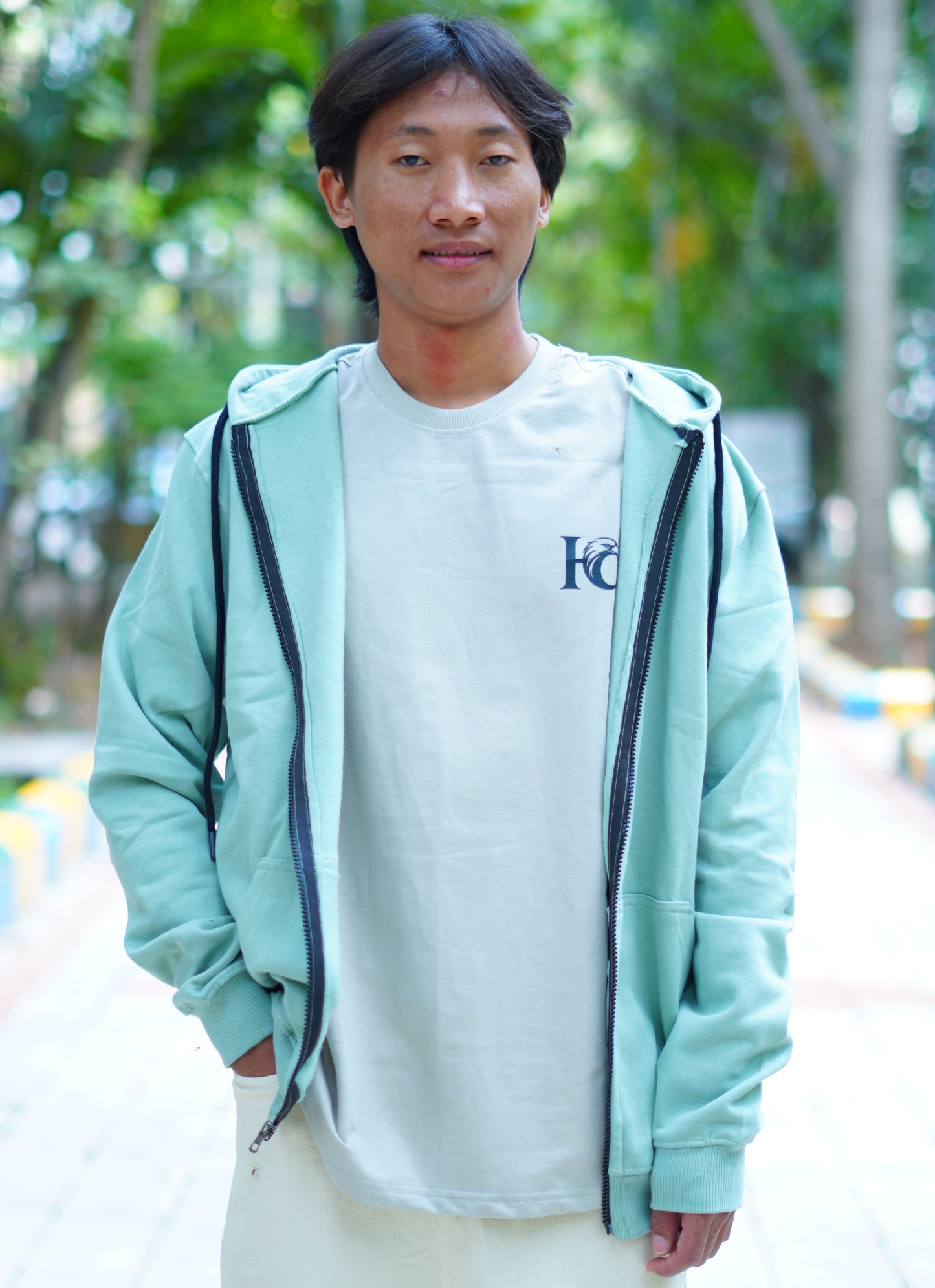 Mint green (Sage Mint color) color Hoodies for Men's
