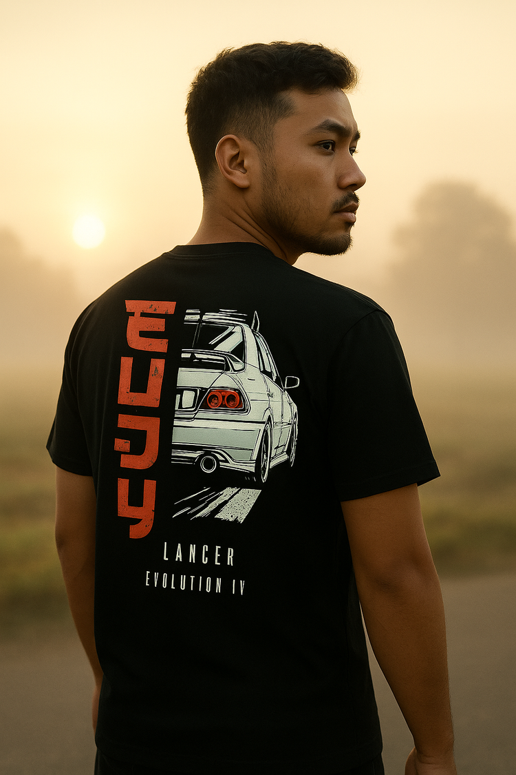 HADDU Oversized T-Shirts — EV04 Car Race printed