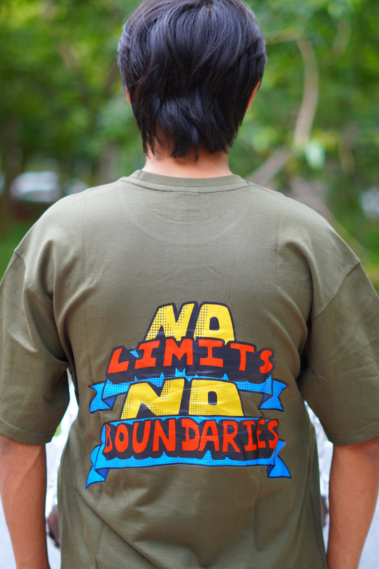 Olive green oversized Tee-shirt for Men's