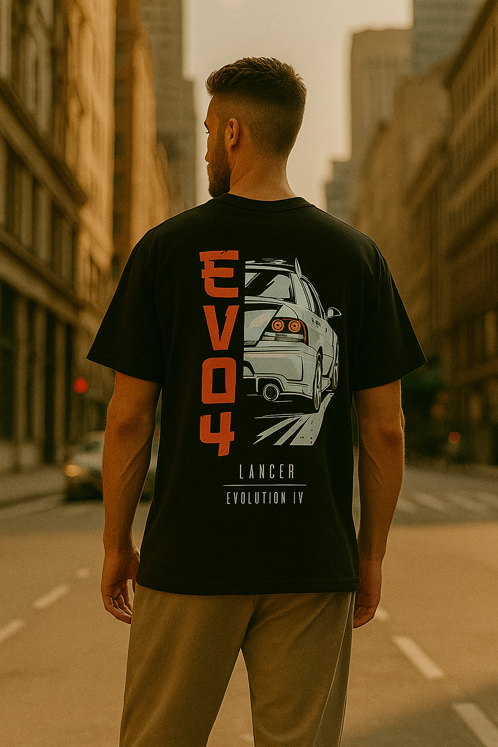 Sports car Collection – Evo IV Tee shirts in Men's Deep Black