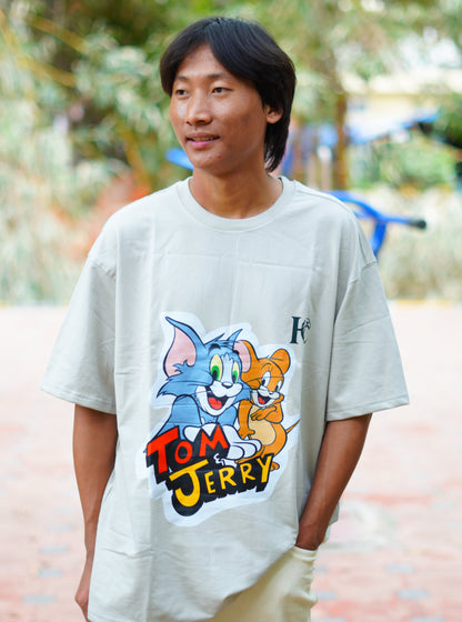 Cartoon Series – Tom & Jerry Oversized T-Shirt by Haddu Men's