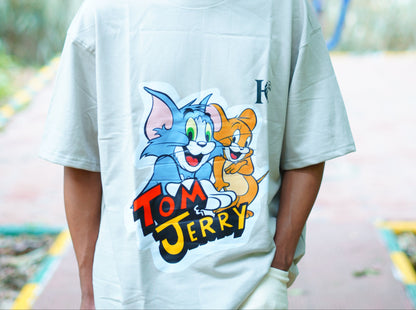 Cartoon Series – Tom & Jerry Oversized T-Shirt by Haddu Men's