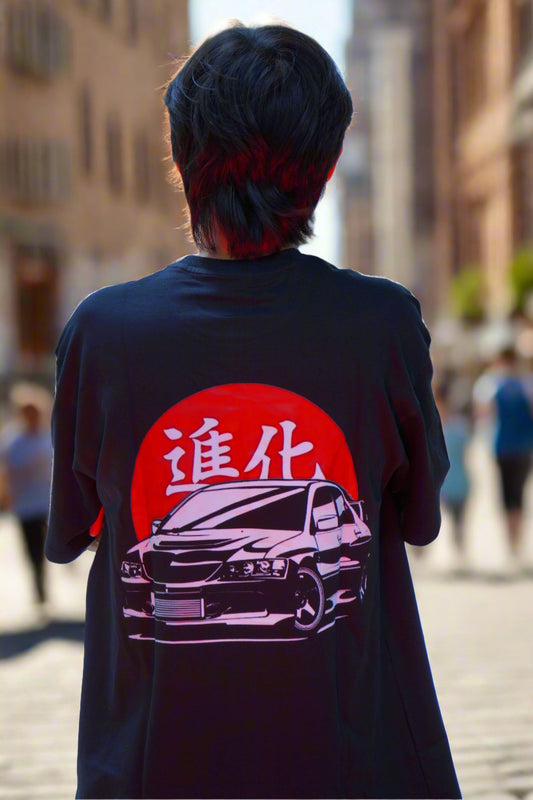 Carbon black with racing car design Men's